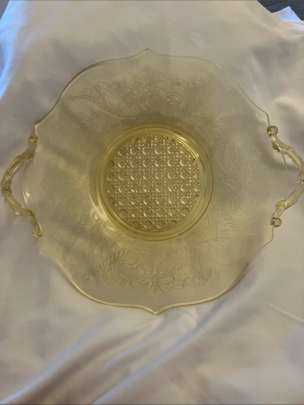 12.5 “ Lancaster Topaz Cake Plate